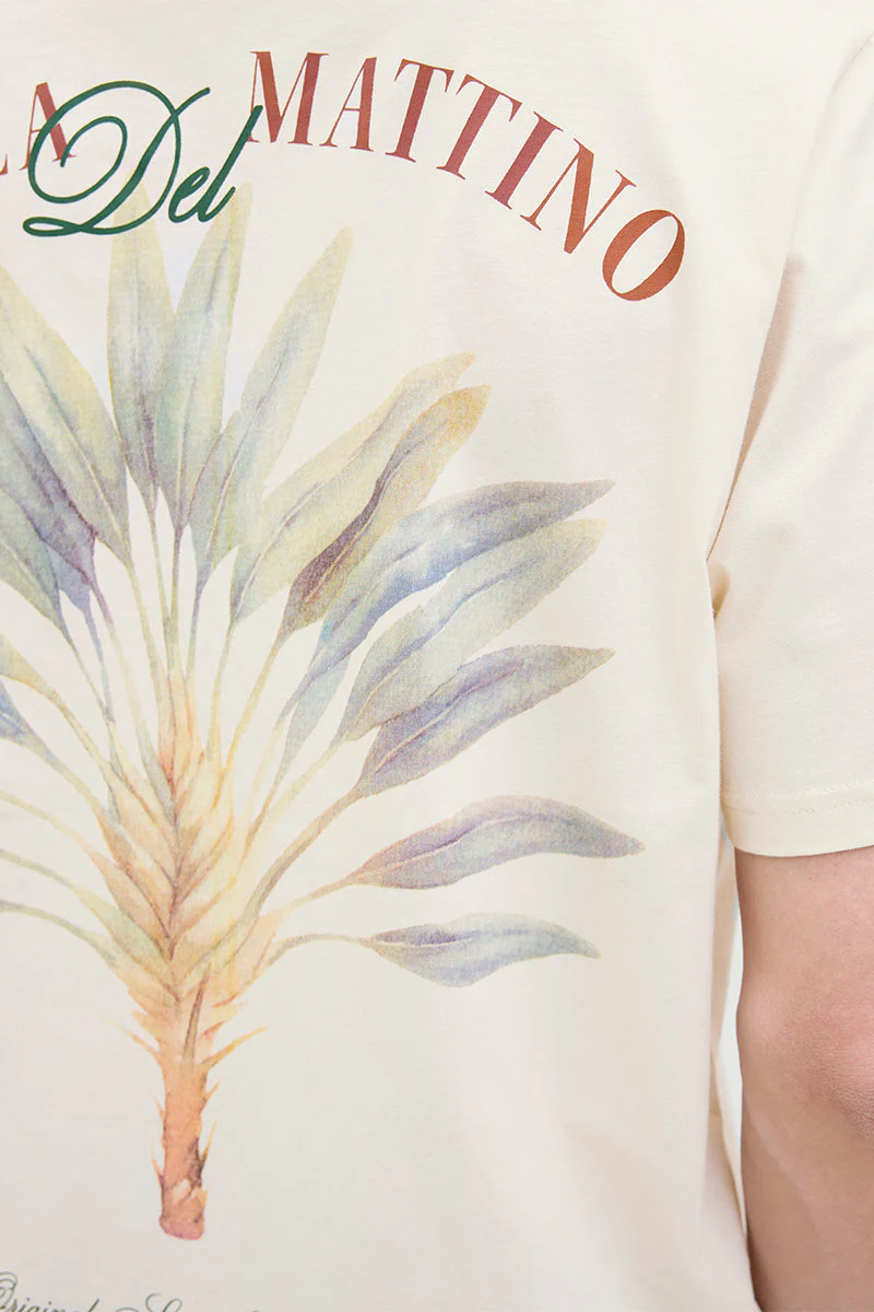 Jack & Jones Hydra Cutout Tee Antique White - Image 5