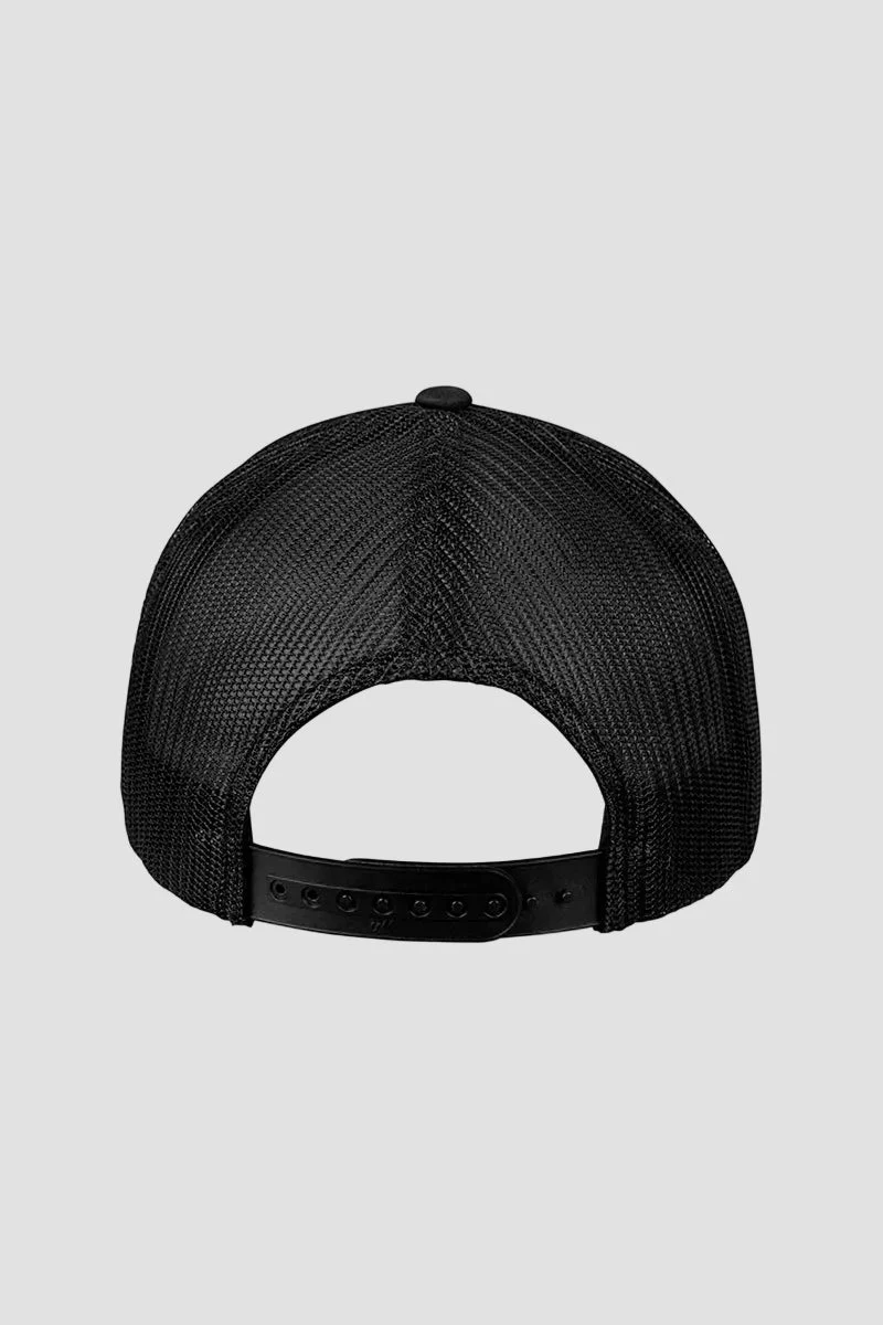 Flexfit Retro Trucker Black / White / Black - Image 4