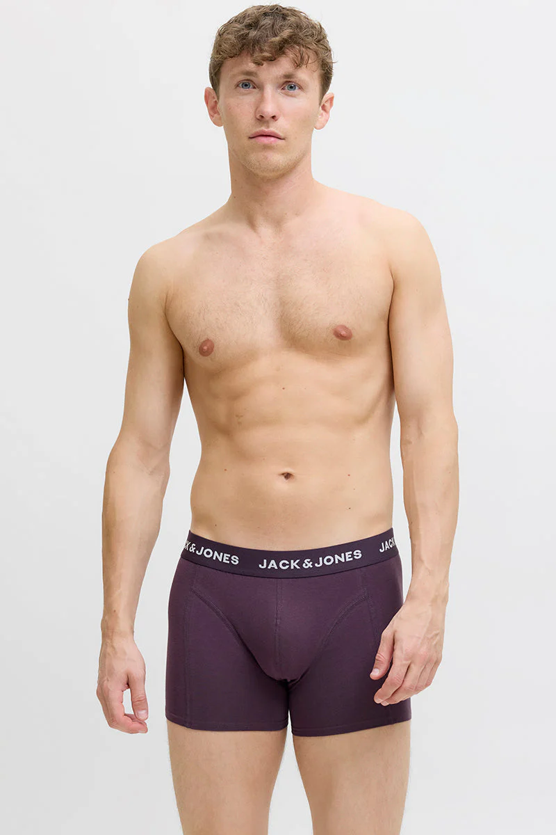 Jack & Jones Solid Trunks 5 Pack Plum Perfect Black - Duffle bag - Black - Black - Image 3