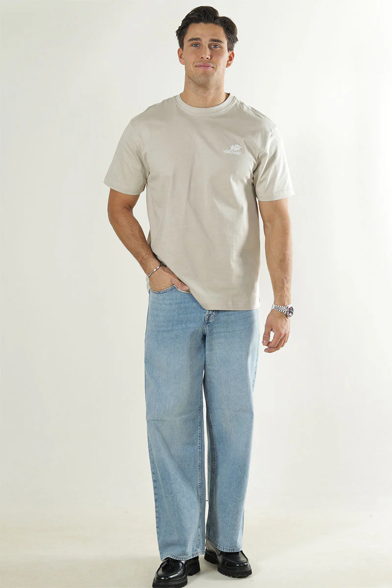 Only & Sons Fred Life RLX SS Print Tee Silver Lining - Image 2