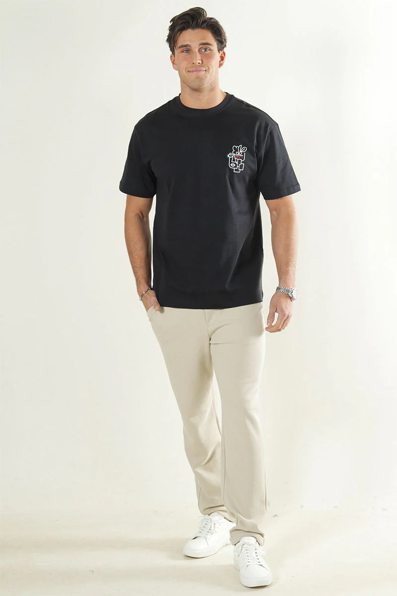 Only & Sons Fred Life Rlx Ss Print Tee Black - Image 2