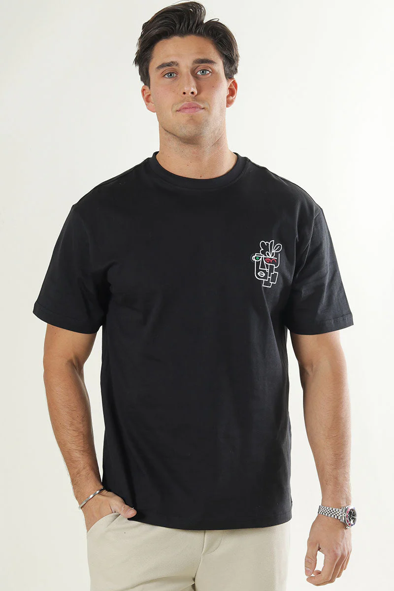 Only & Sons Fred Life Rlx Ss Print Tee Black - Image 3