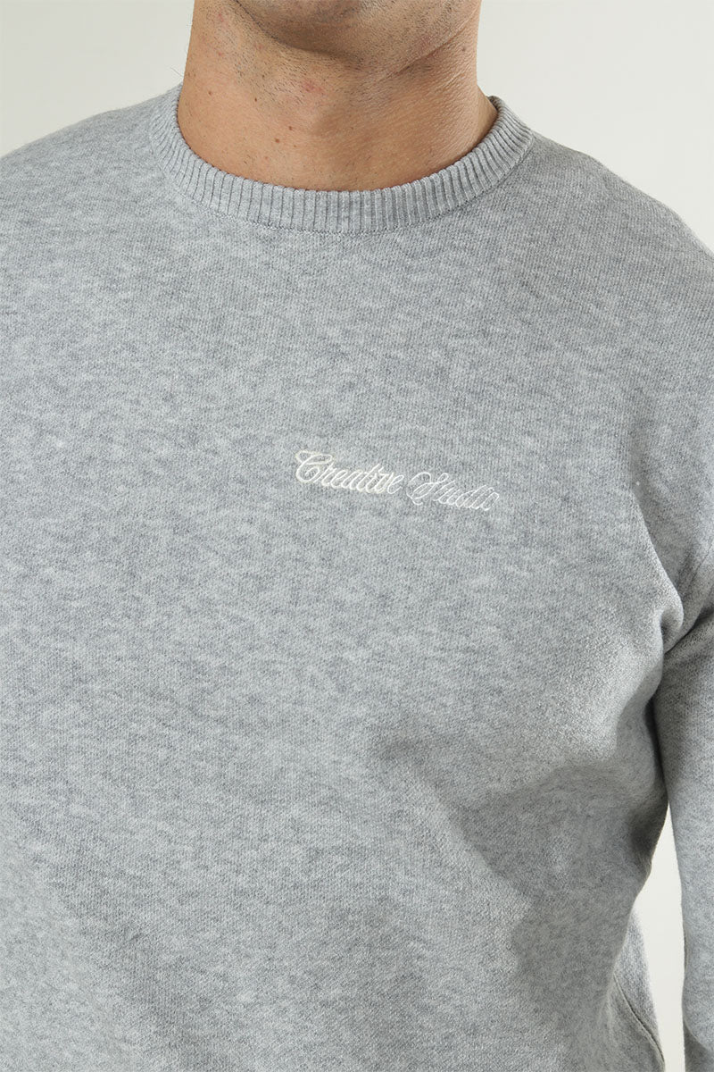 Only & Sons Sade Reg Ls Pullover Light Grey Melange - Image 4