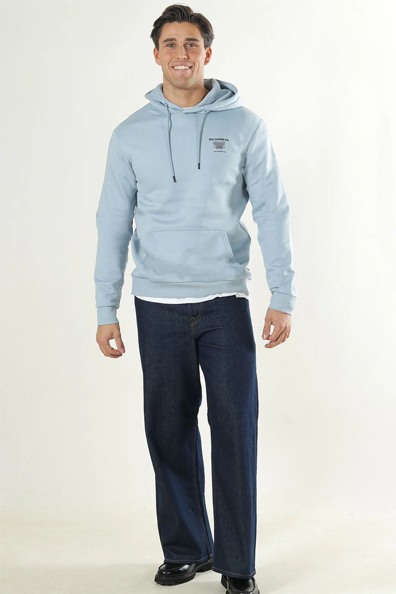 Only & Sons Ceres Food Fiesta Reg Hoodie Blue Fog - Image 3