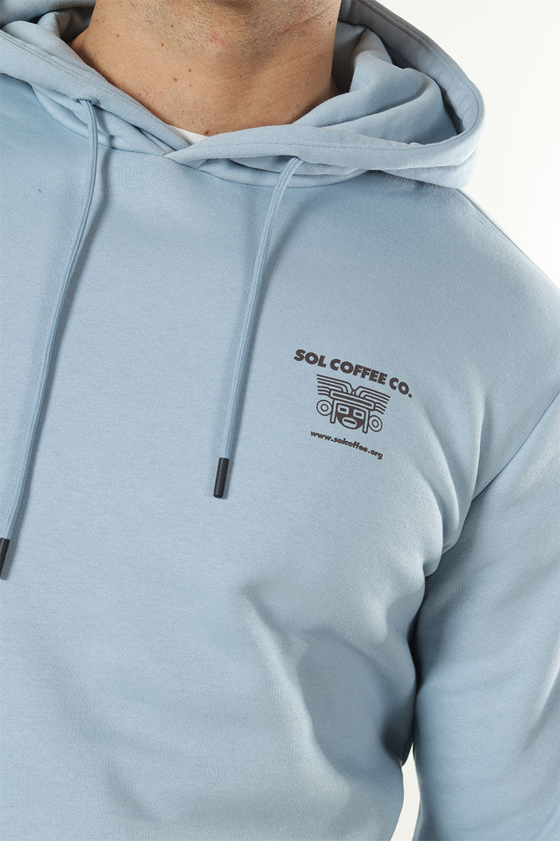 Only & Sons Ceres Food Fiesta Reg Hoodie Blue Fog - Image 4