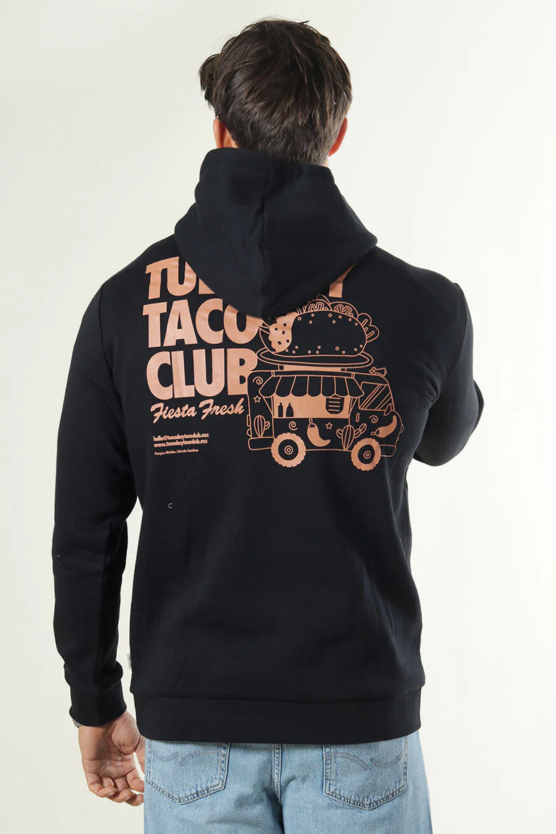 Only & Sons Ceres Food Fiesta Reg Hoodie Black