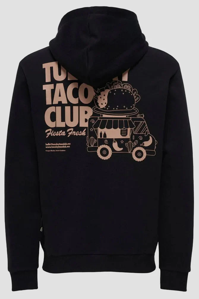 Only & Sons Ceres Food Fiesta Reg Hoodie Black - Image 7