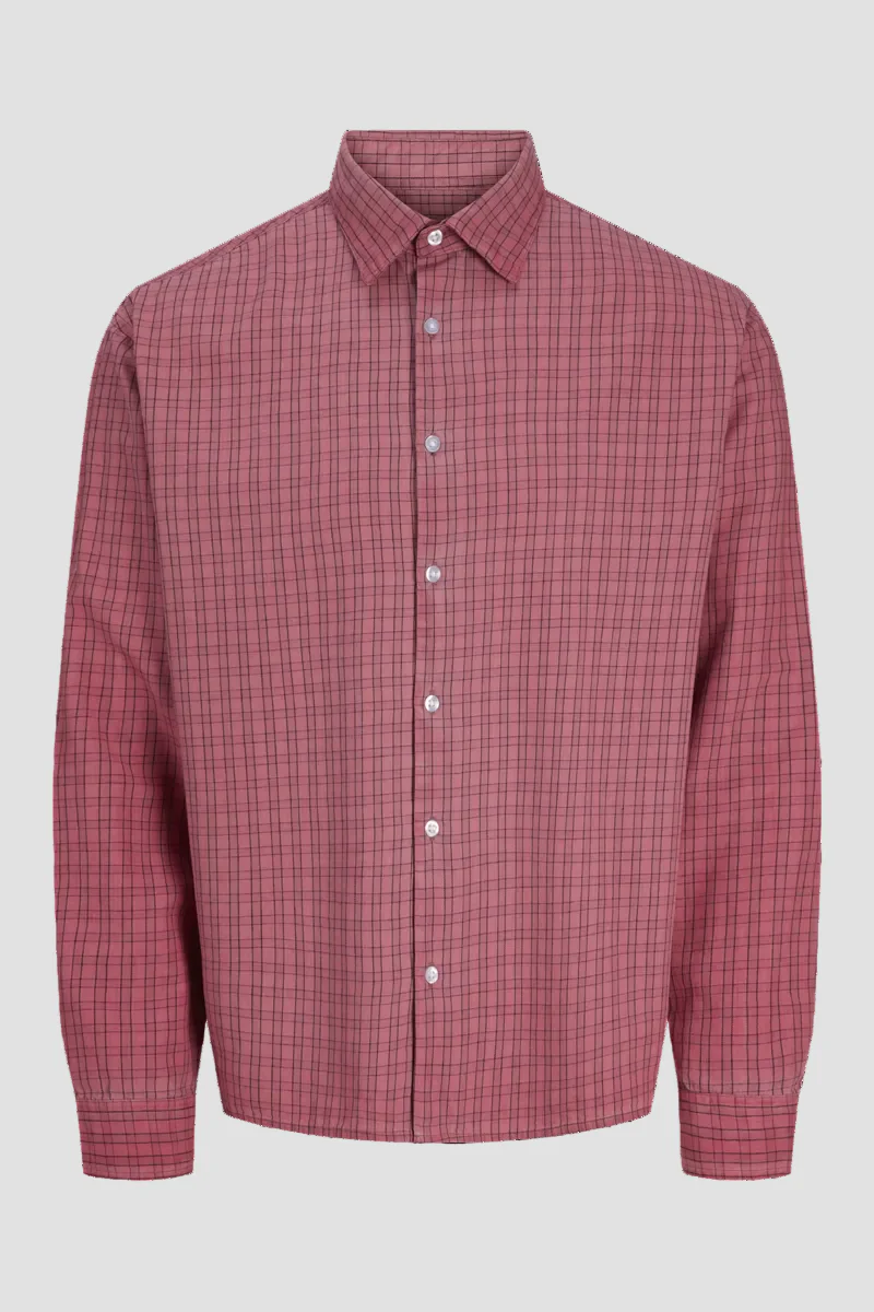Jack & Jones Cofade Overdyed Shirt Ls Hot Pink - Image 7