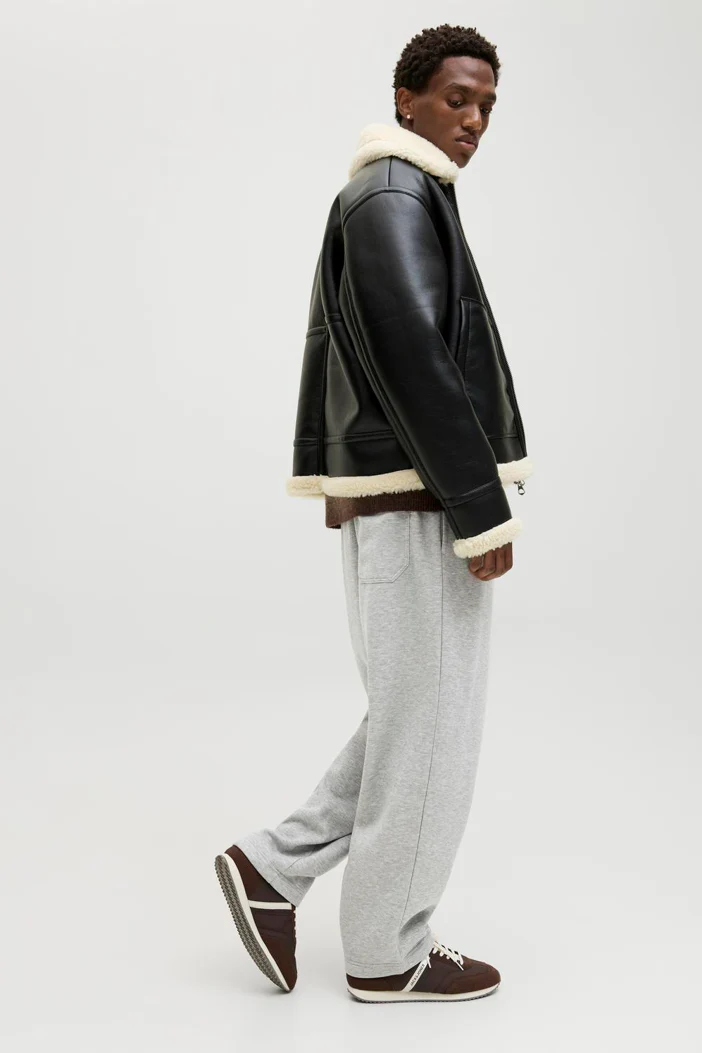 Jack & Jones Evan Bradley Loose Fit Sweat Pants Light Grey Melange - Image 4