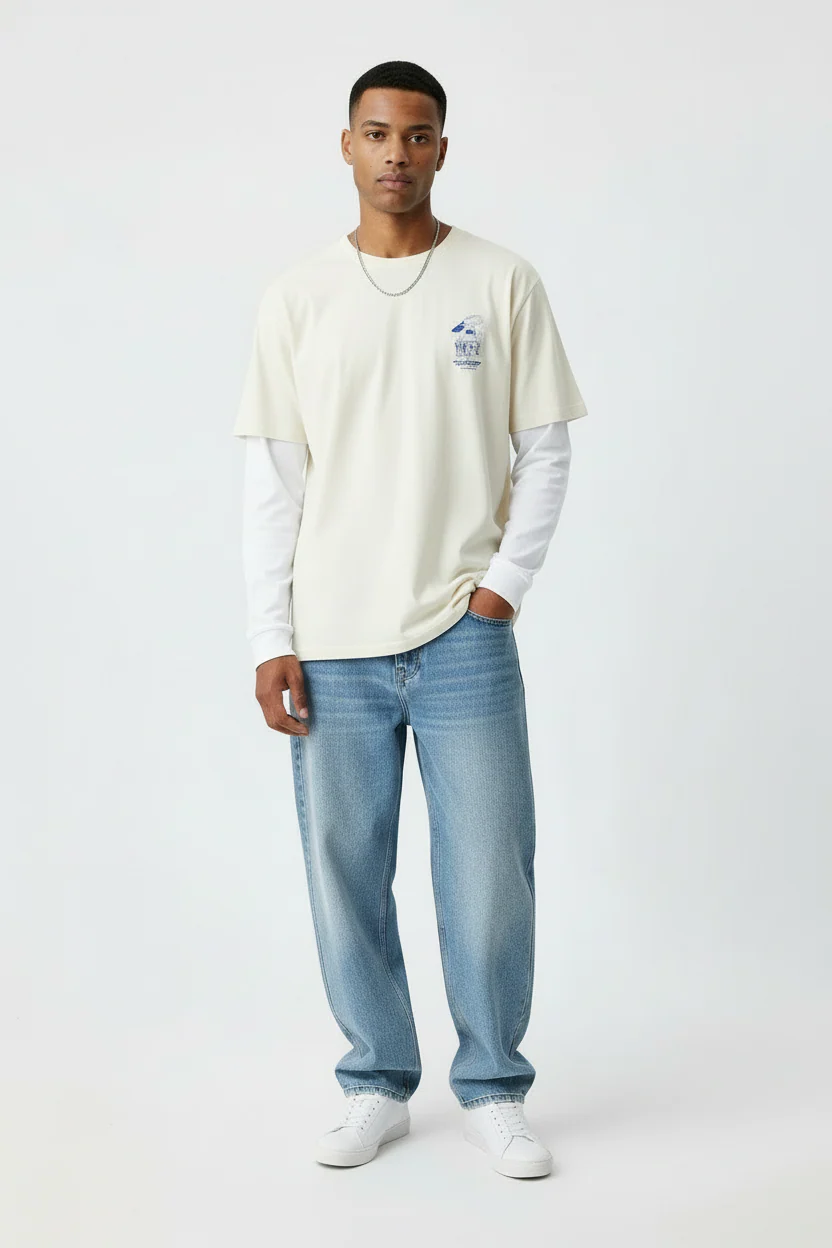 Jack & Jones Williamsburg Tee Egret - Image 2