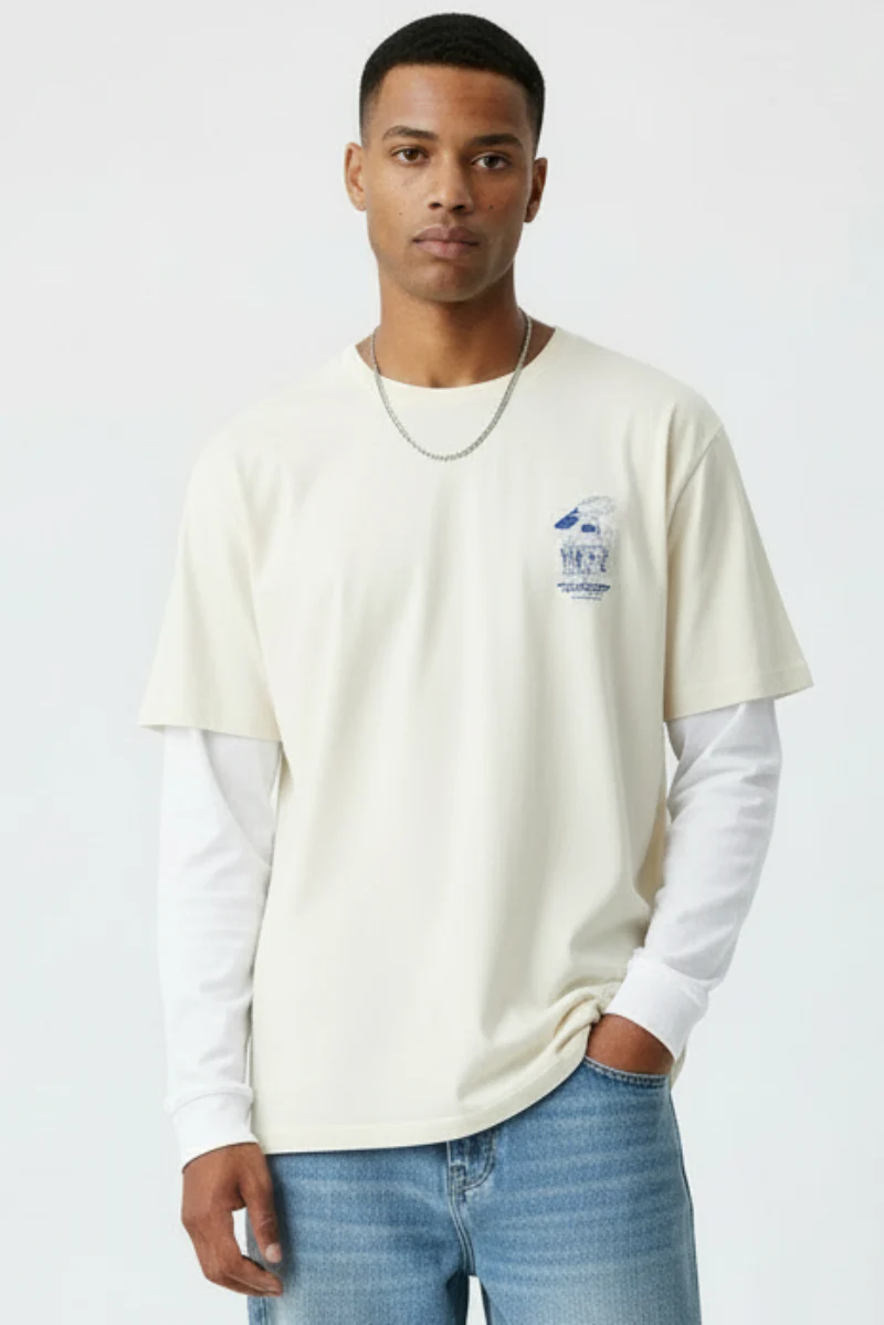 Jack & Jones Williamsburg Tee Egret - Image 3
