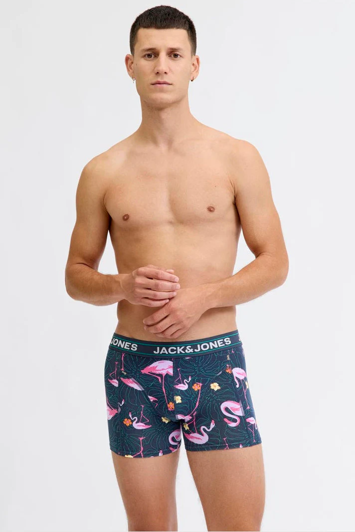 Jack & Jones Flamingo Trunks 3 Pack Navy Blazer - Image 2