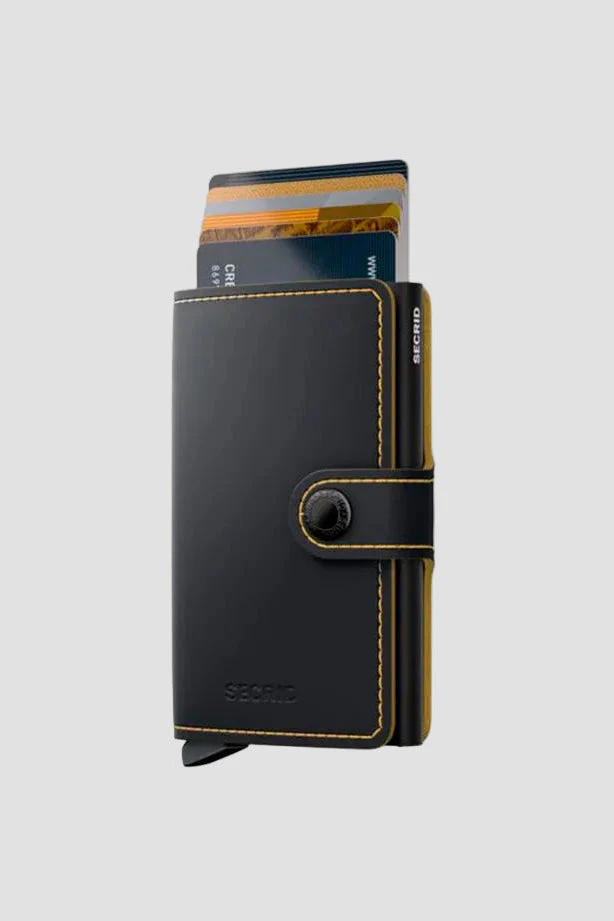 Secrid Miniwallet Matte Black & Ochre - Image 2