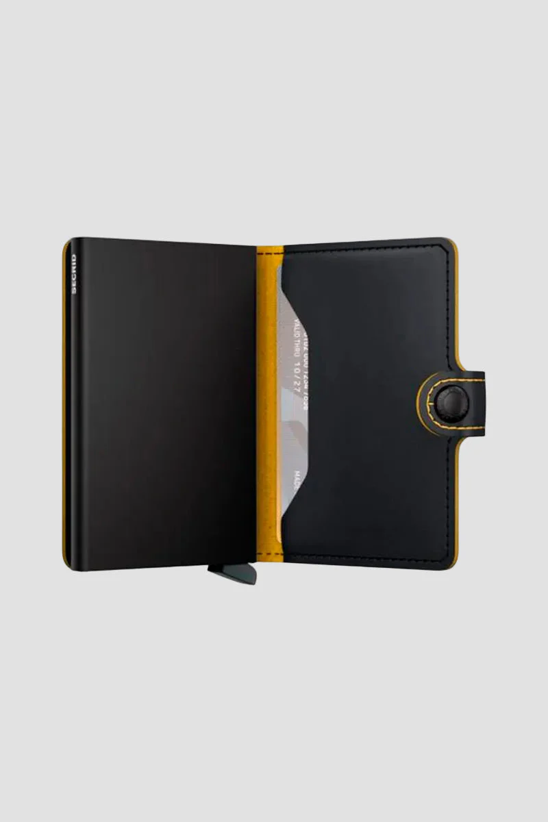 Secrid Miniwallet Matte Black & Ochre - Image 4