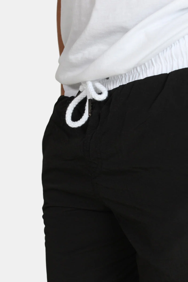Urban Classics Retro swim shorts Black/White - Image 3