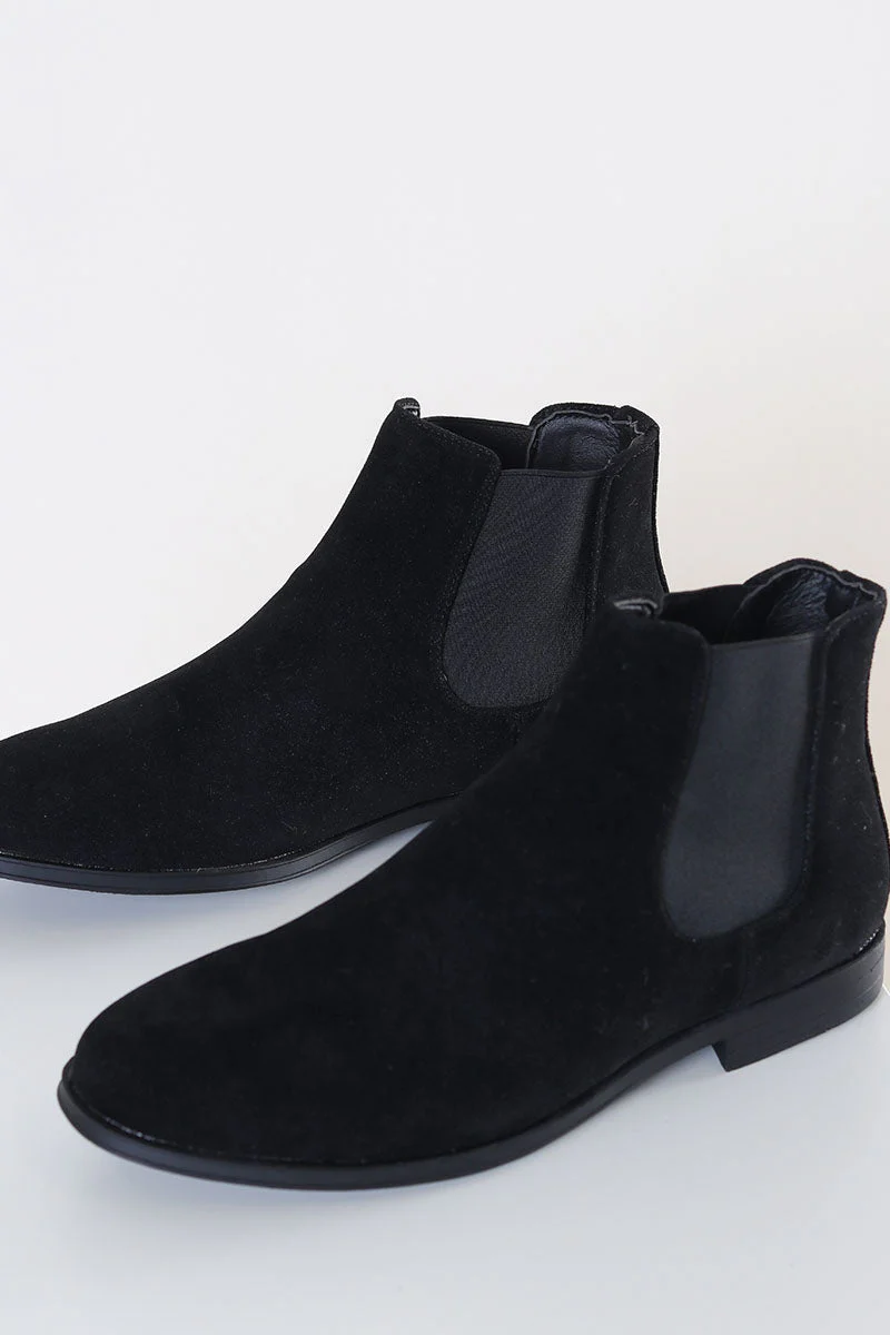 Liebhaveri Chelsea Boots Suede Black - Image 3
