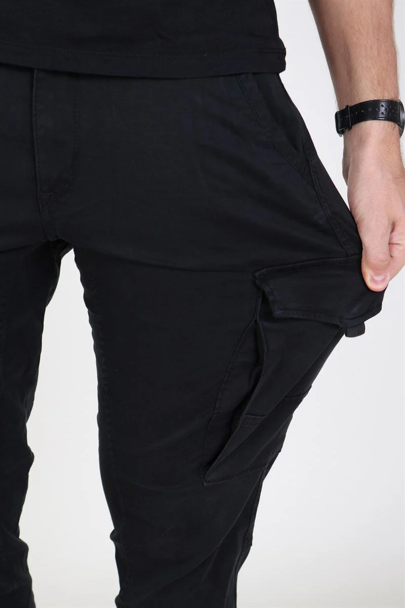 Jack & Jones Paul Flake Cargo Pants Black - Image 4