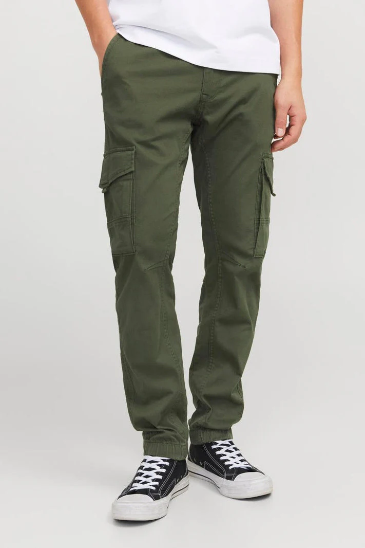 Jack & Jones Paul Flake Cargo Pants Olive Night - Image 5