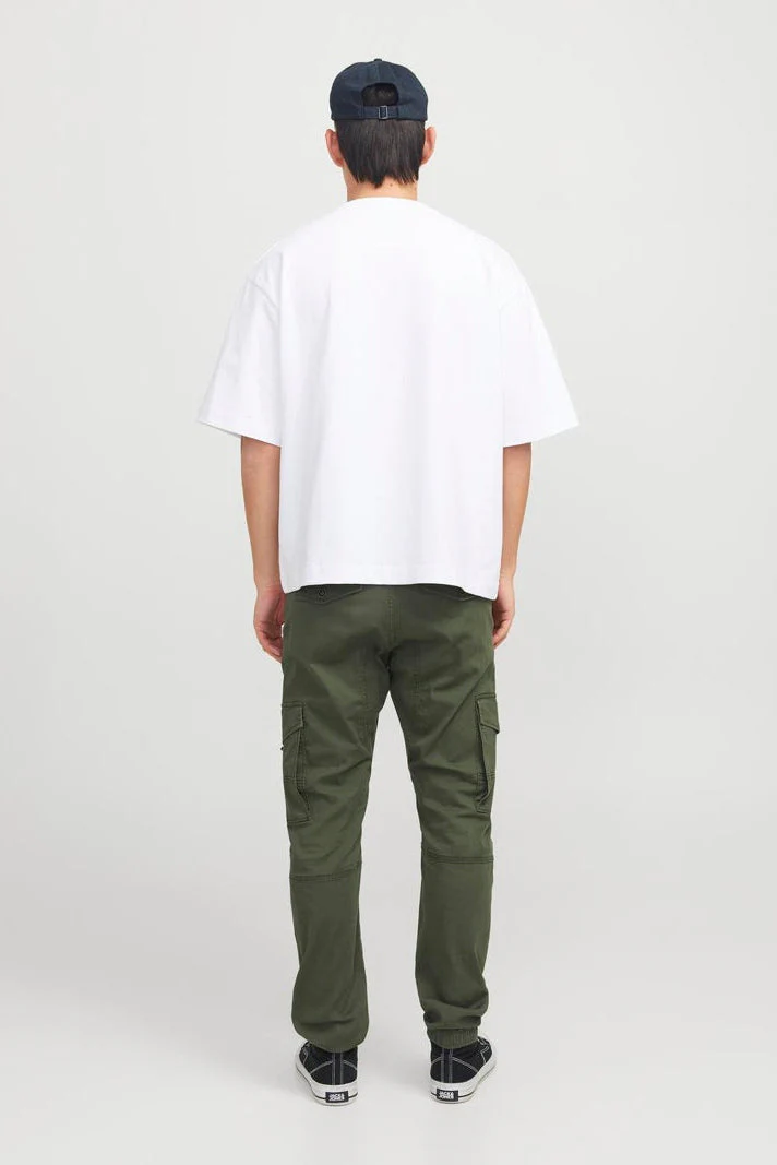 Jack & Jones Paul Flake Cargo Pants Olive Night - Image 6