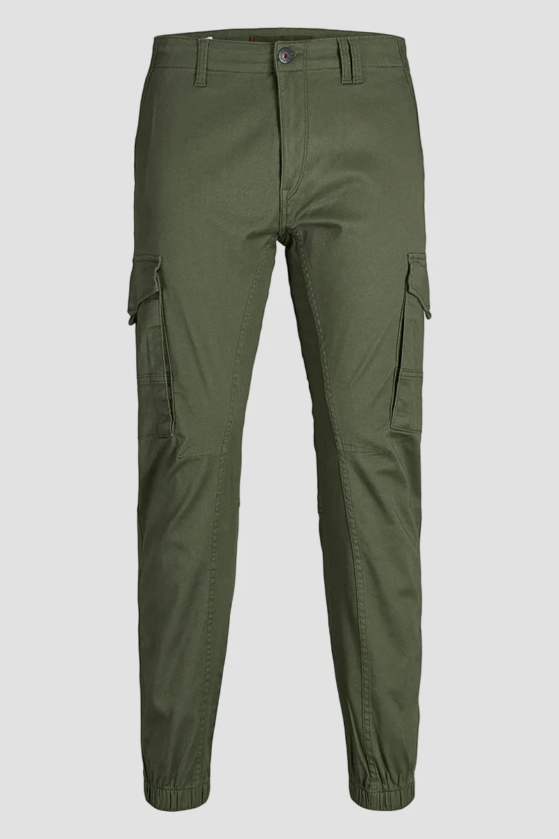 Jack & Jones Paul Flake Cargo Pants Olive Night - Image 8