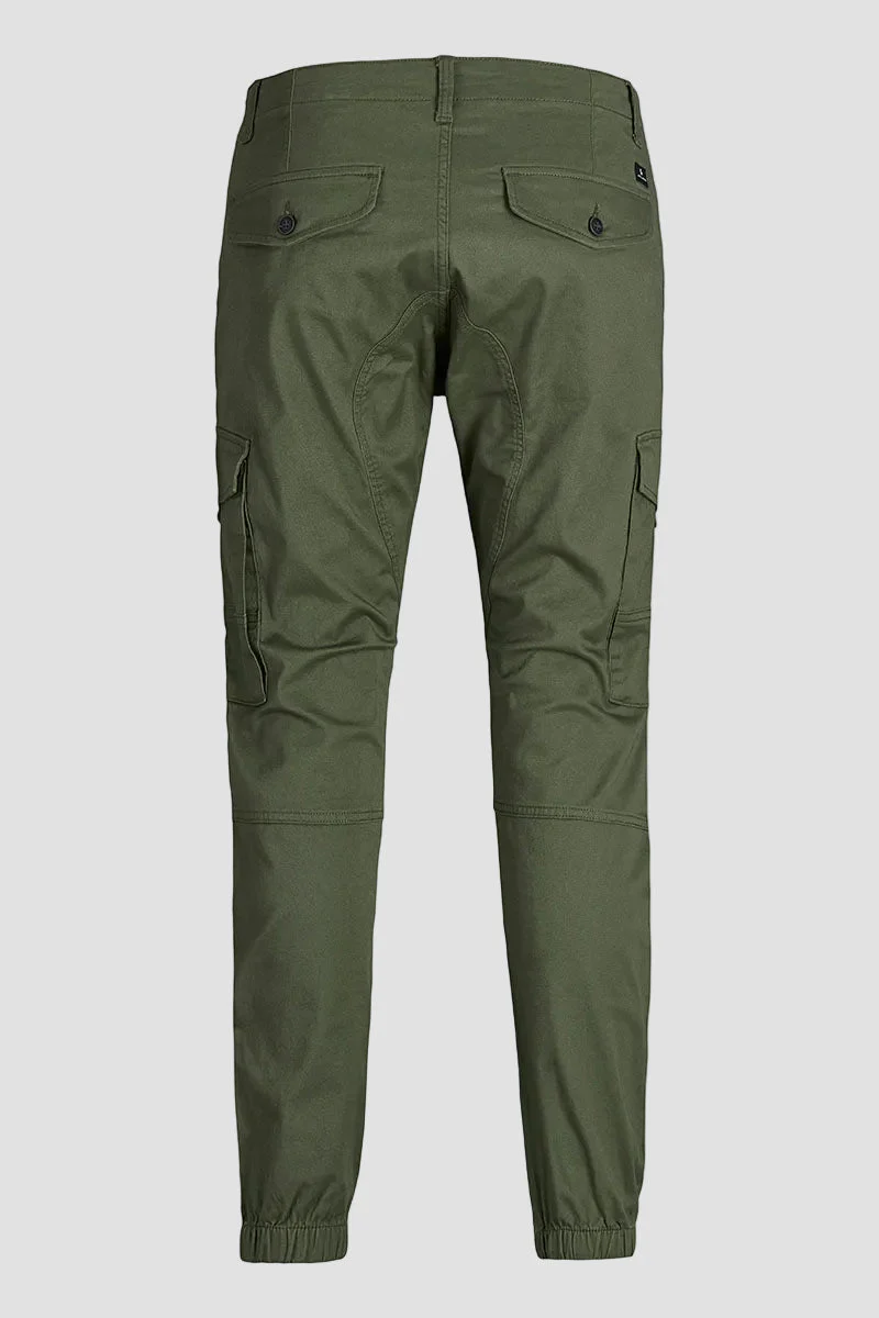 Jack & Jones Paul Flake Cargo Pants Olive Night - Image 9