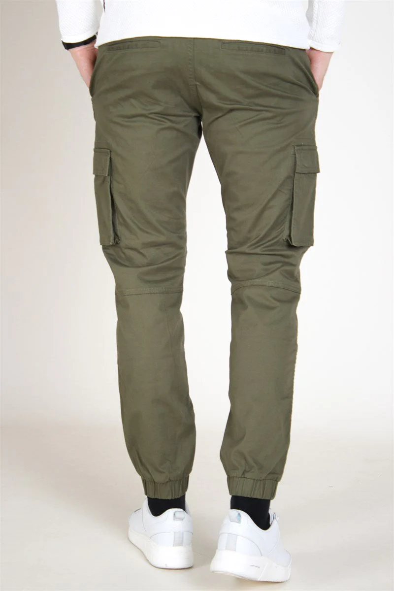 Only & Sons Cam Stage Cargo Cuff Pants Olive Night - Image 3