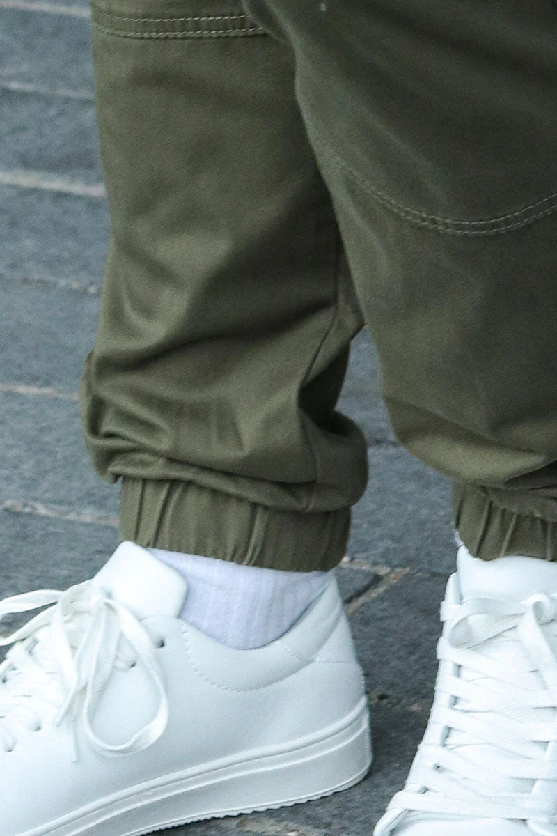 Only & Sons Cam Stage Cargo Cuff Pants Olive Night - Image 5