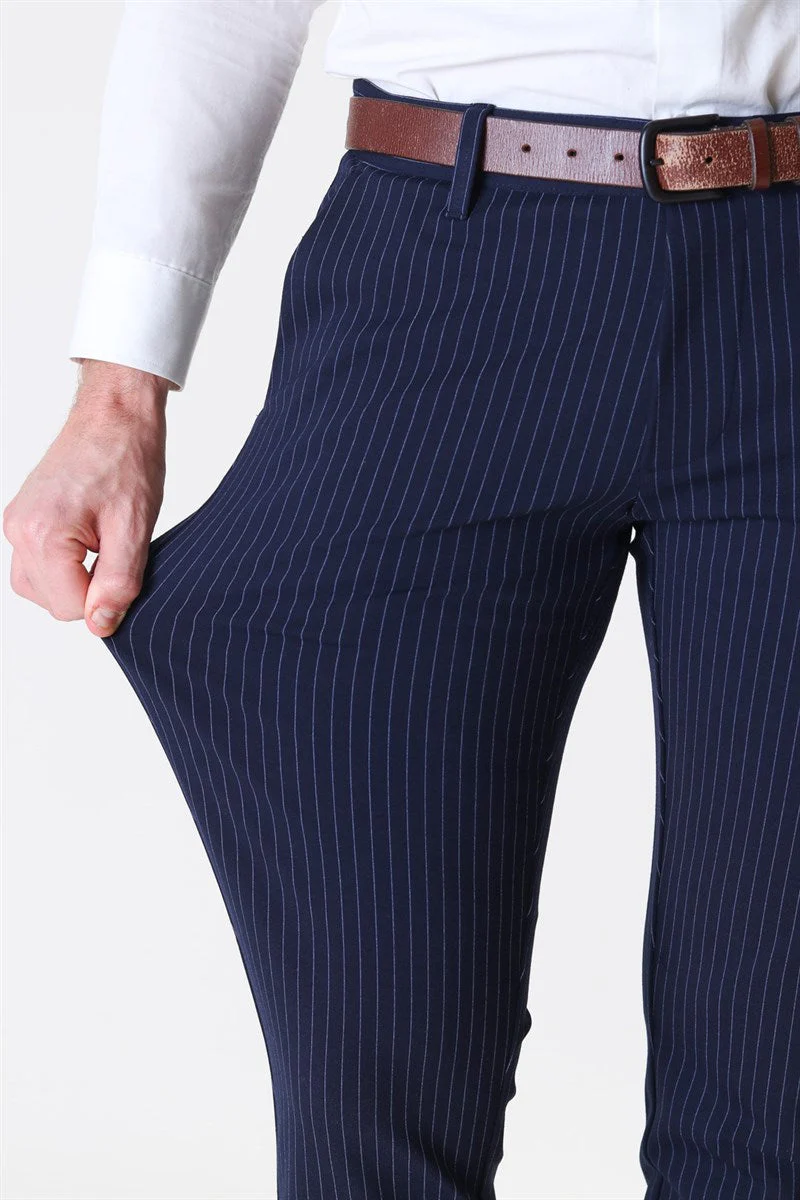 Only & Sons Mark Pants Stripe Night Sky - Image 5