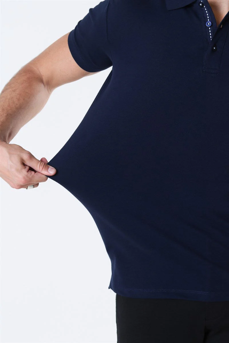 Muscle Fit Stretch Polo SS Blue Navy - Image 2