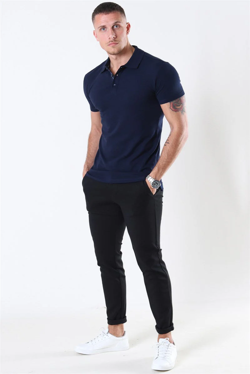Muscle Fit Stretch Polo SS Blue Navy - Image 5