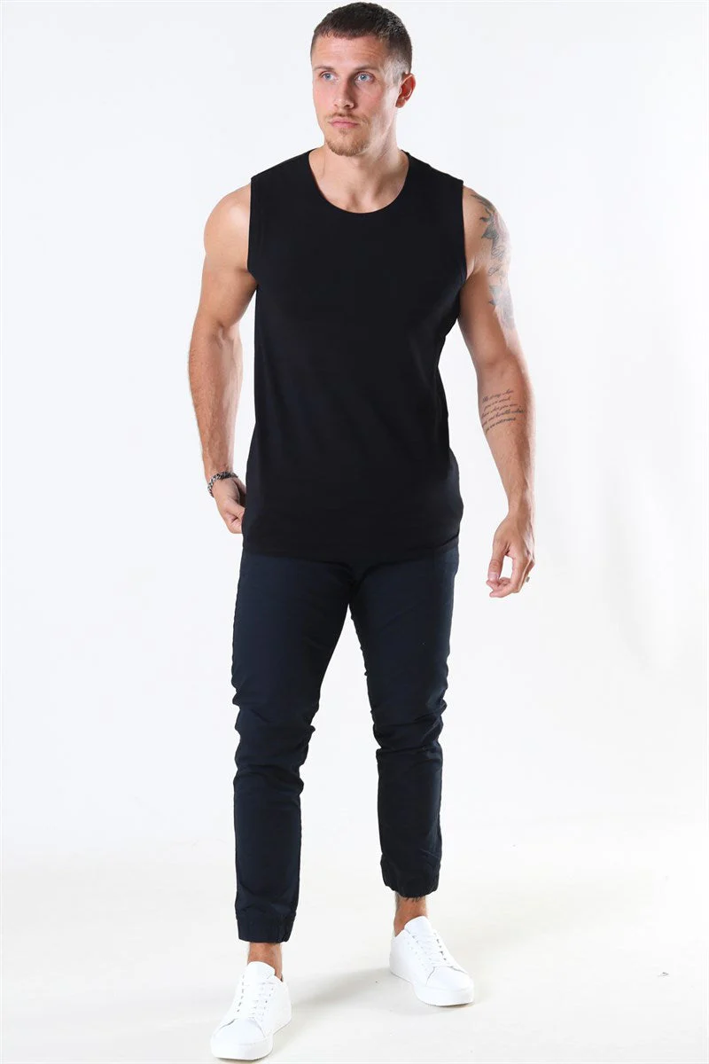 Muscle Fit Tank Top 2-Pack Black - Image 4