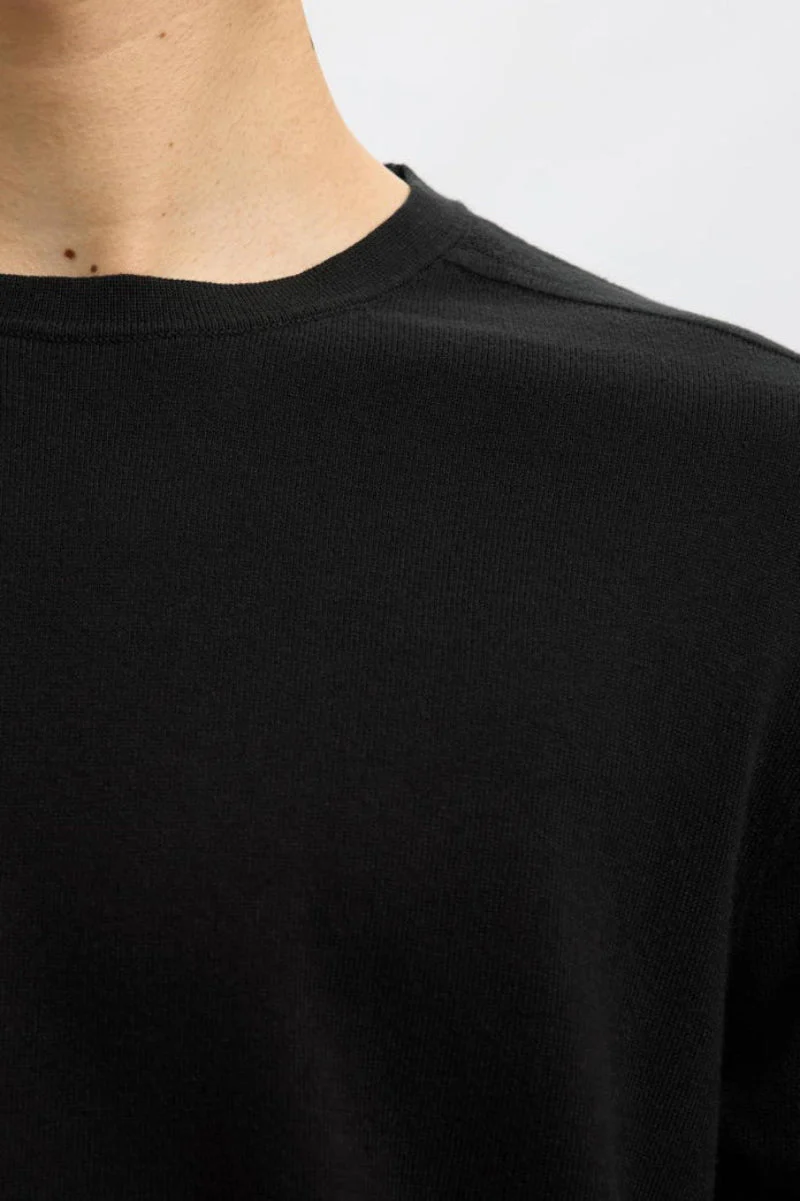 Selected Berg Crew Neck Black - Image 3