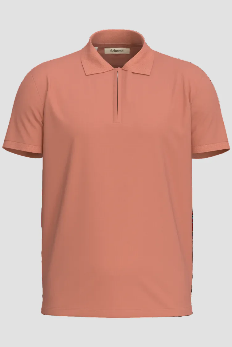 Selected Fave Zip Ss Polo Rose Dawn - Image 5