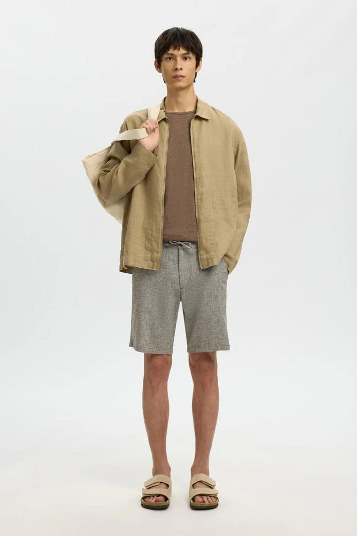 Selected Regular Brody Linen Blend Shorts Delicioso - Image 4