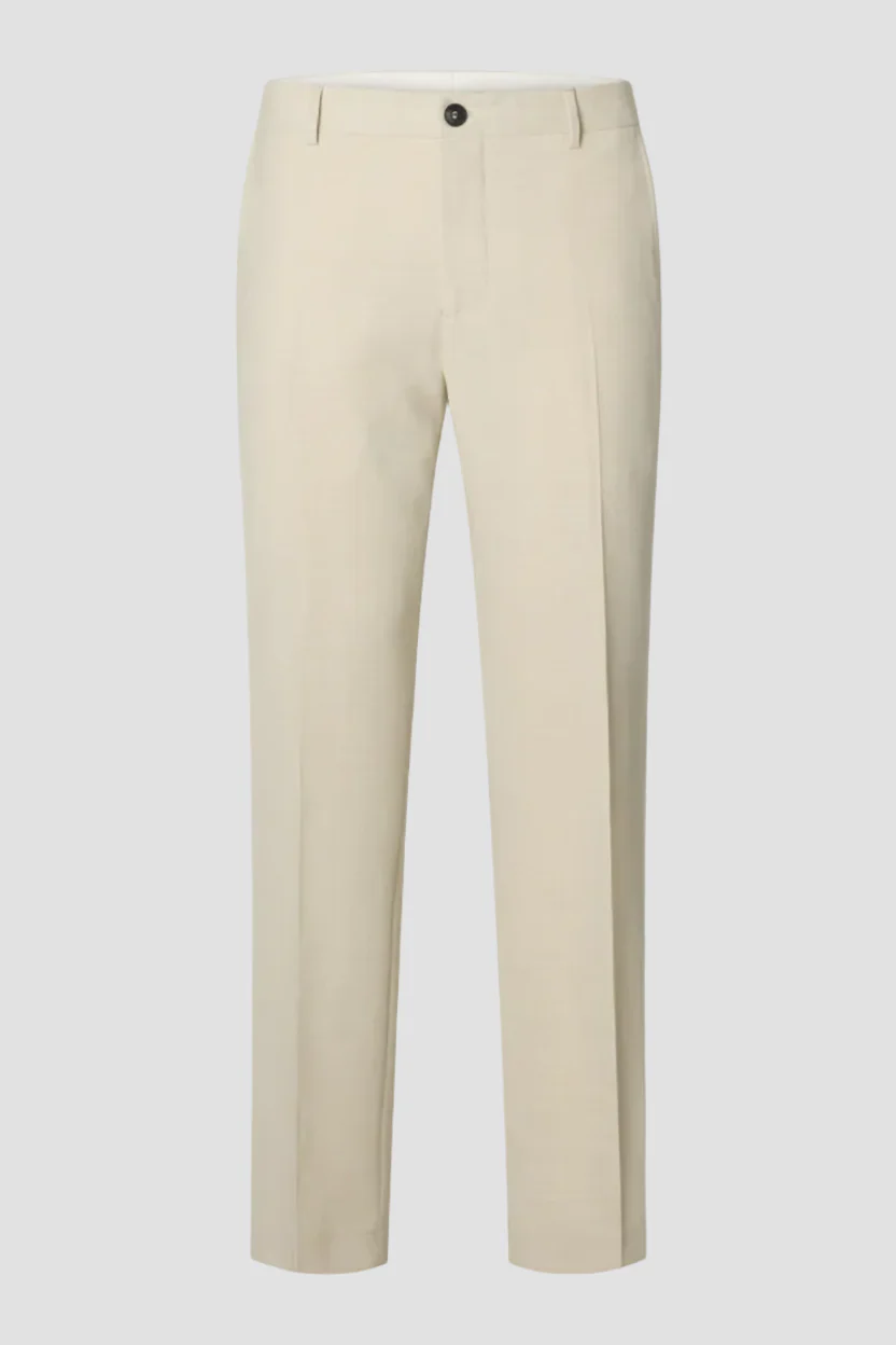 Selected Slim Oasis Linen Trouser Egret - Image 3