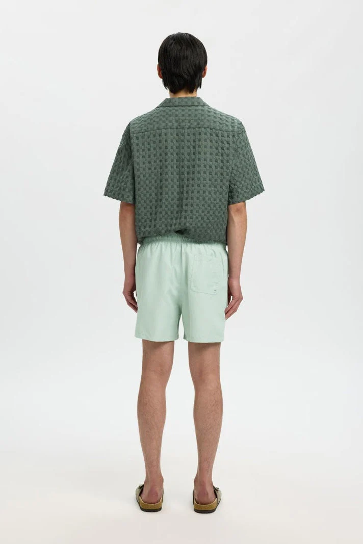 Selected Dane Swimshorts Aqua Gray - Image 3