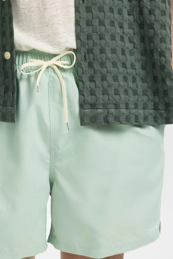 Selected Dane Swimshorts Aqua Gray - Image 5