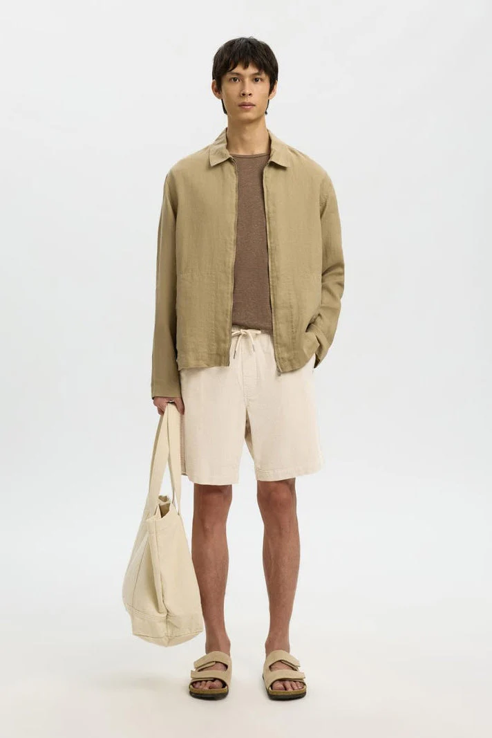 Selected Regular Jace Corduroy Shorts Fog - Image 4