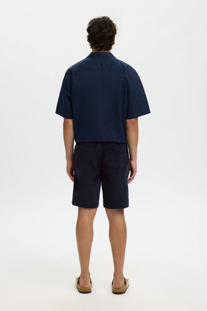 Selected Regular Jace Corduroy Shorts Sky Captain - Image 3