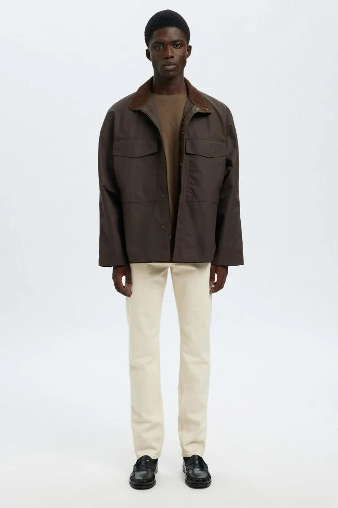 Selected Loose Oscar SS O-Neck Tee Chocolate Chip - Image 4