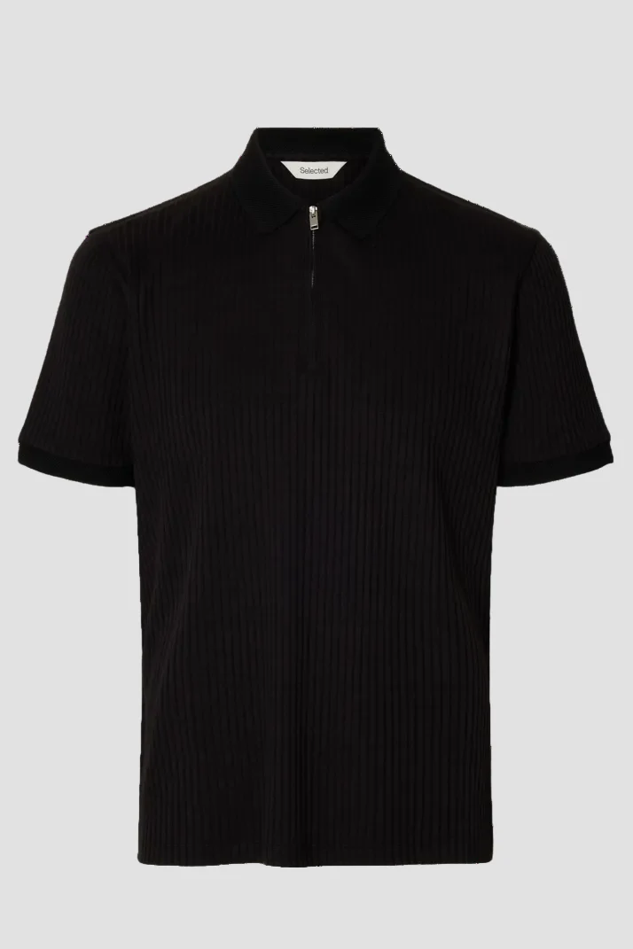 Selected Fave Structure Polo Black - Image 6
