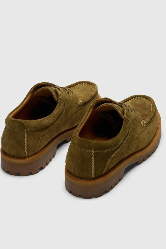 Selected Holger Suede Boat Shoe Grape Leaf - Image 3