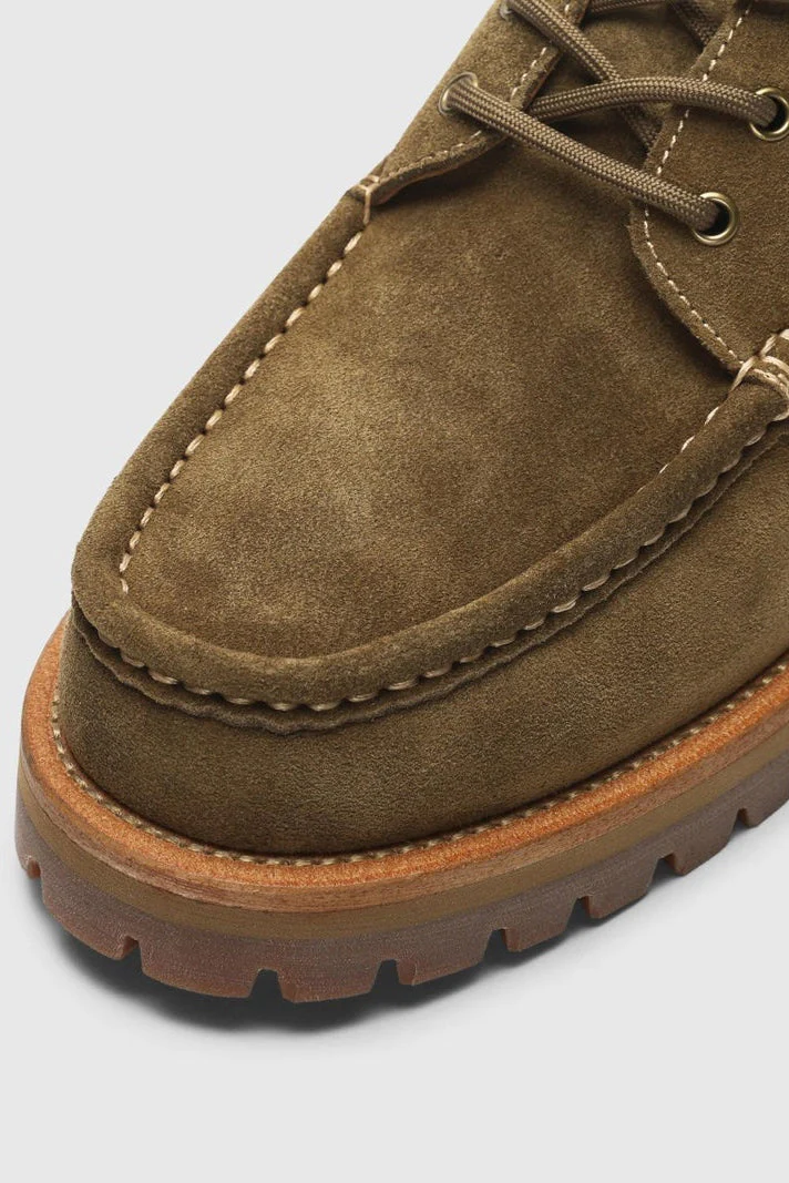 Selected Holger Suede Boat Shoe Grape Leaf - Image 5