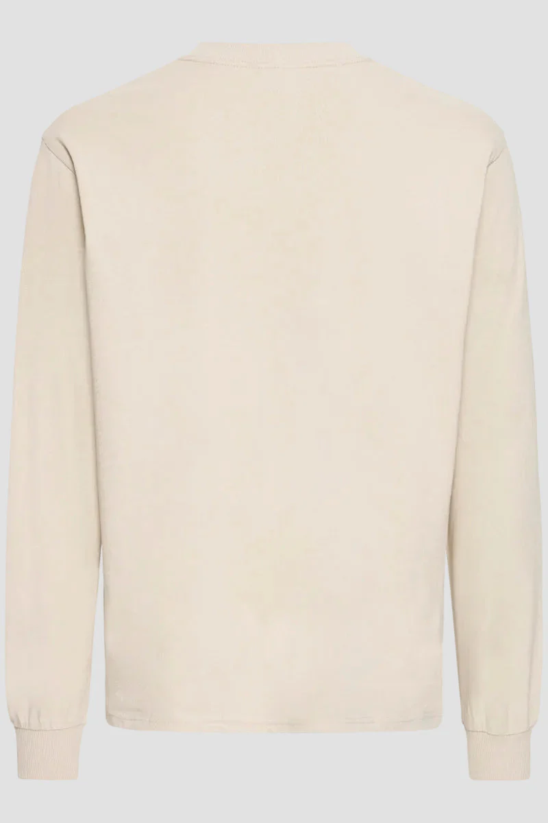 Solid Dreynaldo Longsleeve T-shirt Oatmeal - Image 3