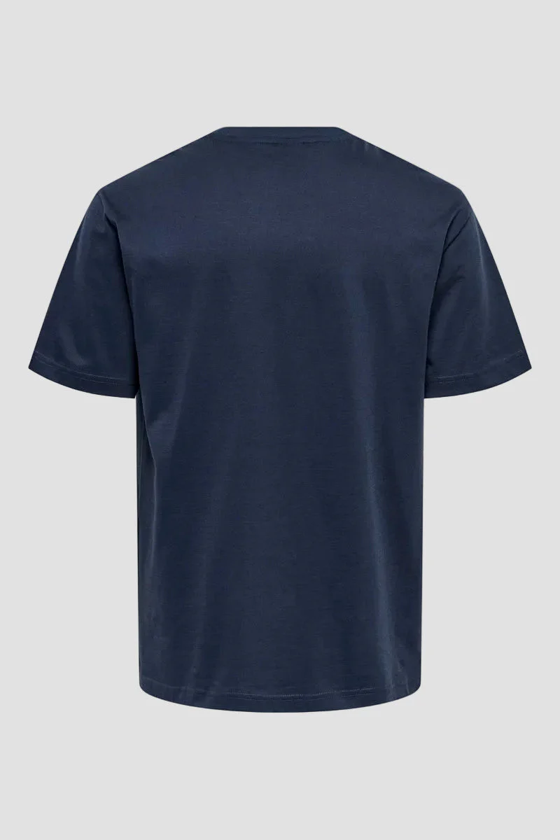 Only & Sons Fred Life Relaxed Fit SS Blue Nights - Image 7