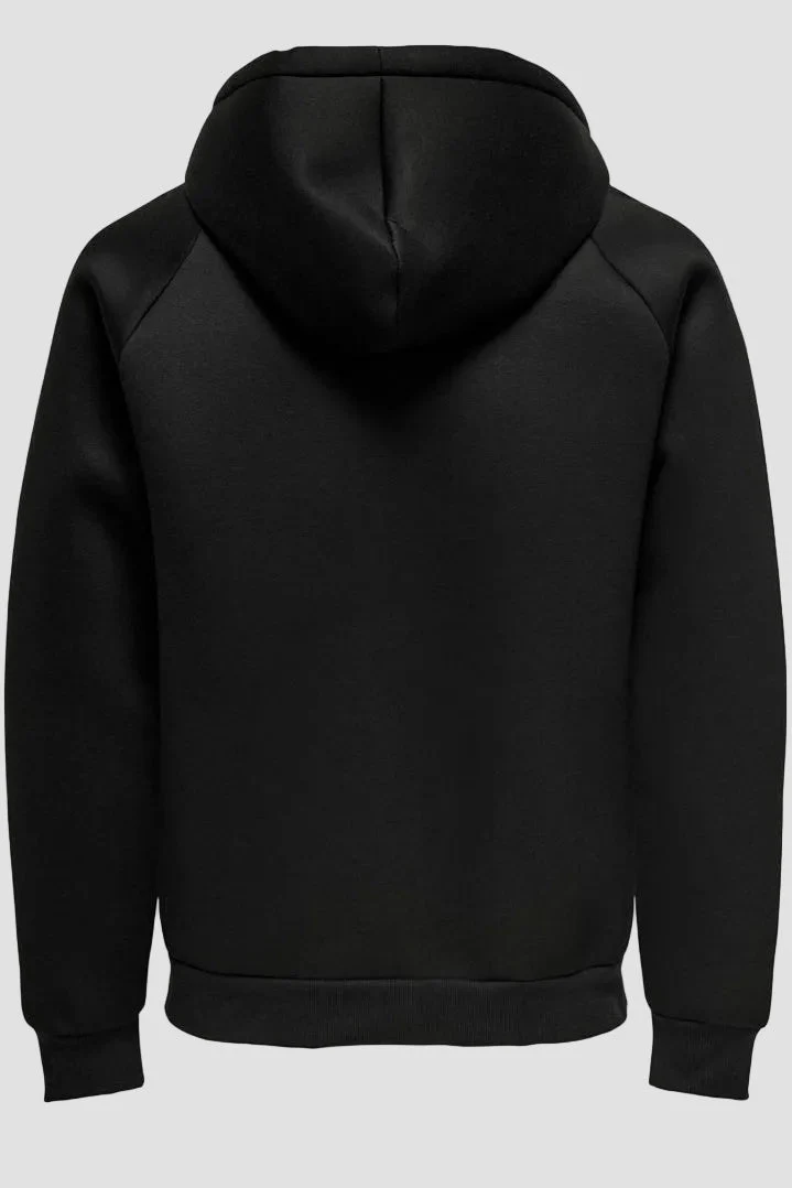 Only & Sons Bobby Scuba Full Zip Hoodie Black - Image 10