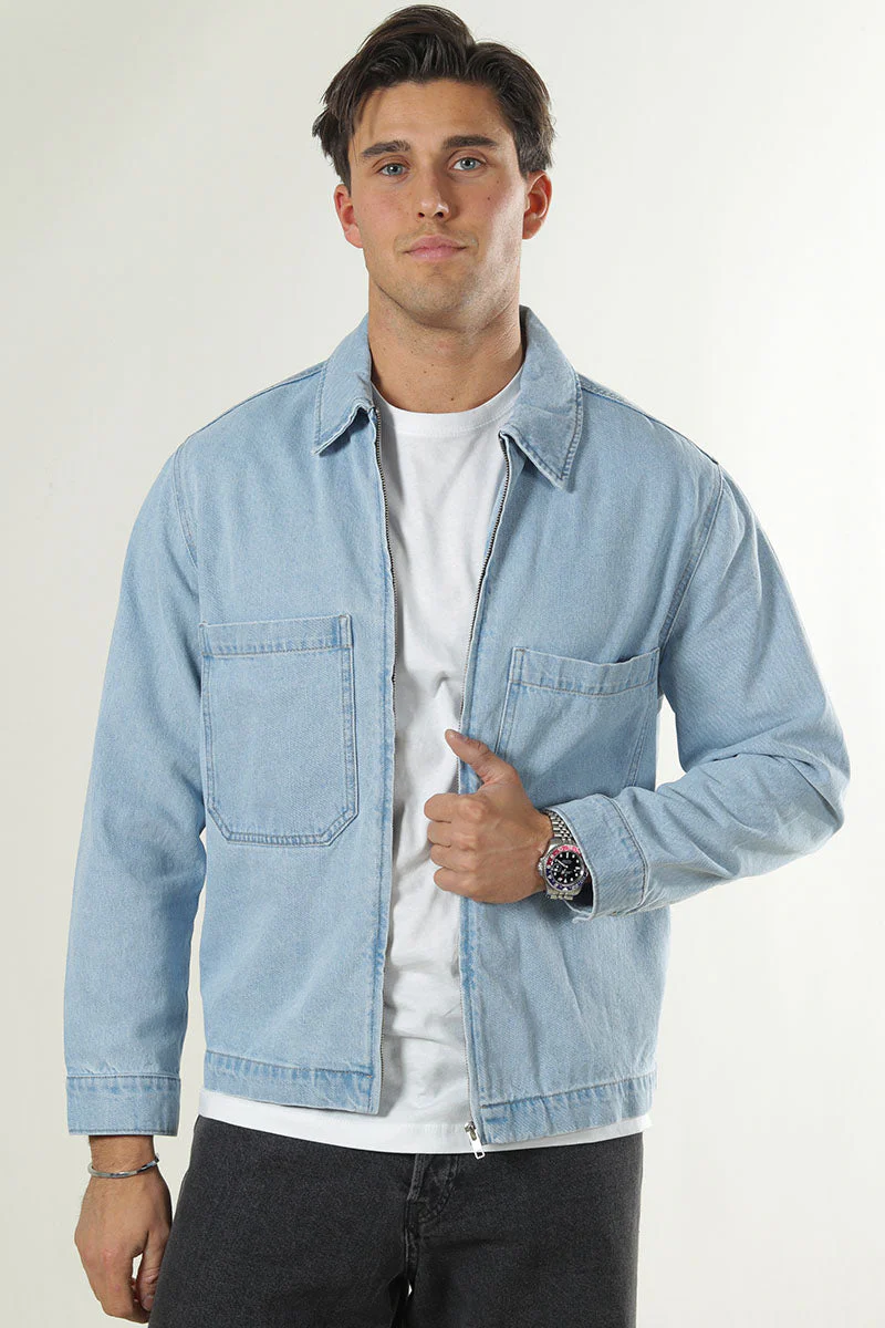 Only & Sons Cassel Fit 6039 Light Blue Denim Jacket - Image 3
