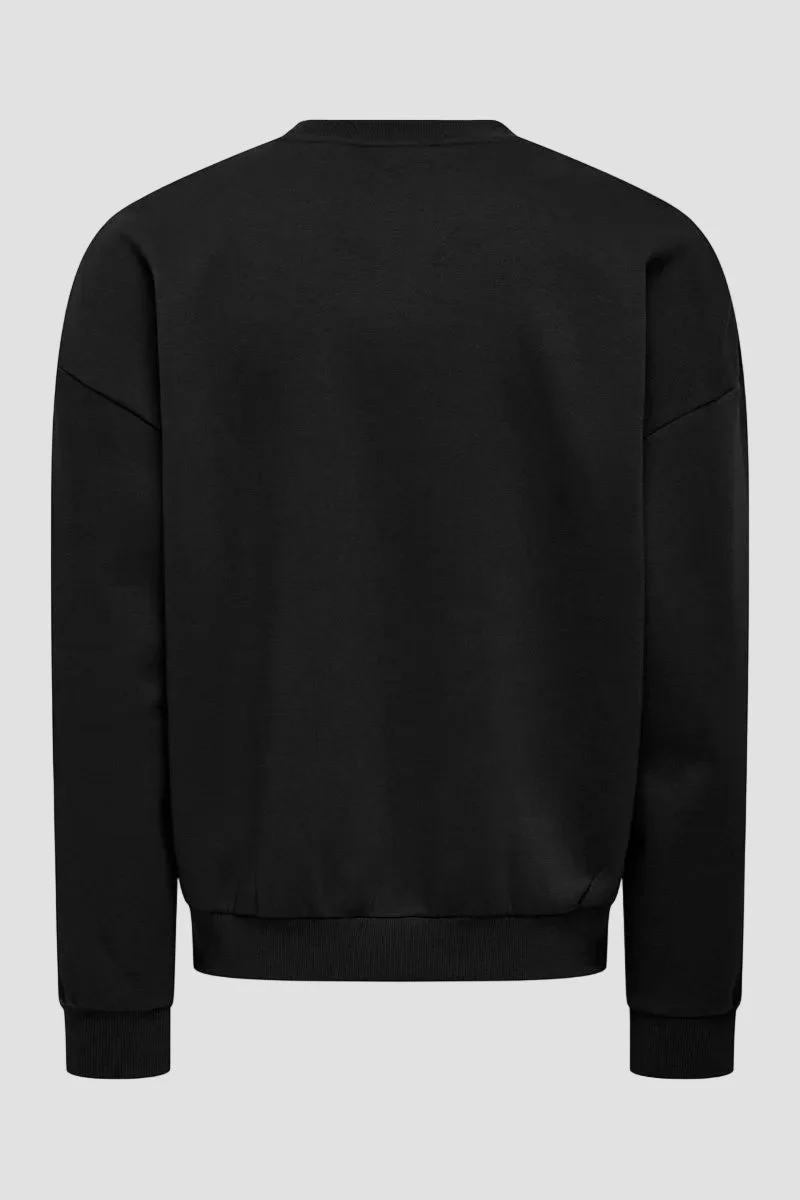 Only & Sons Ceres Oversize Crew Sweat Black - Image 3