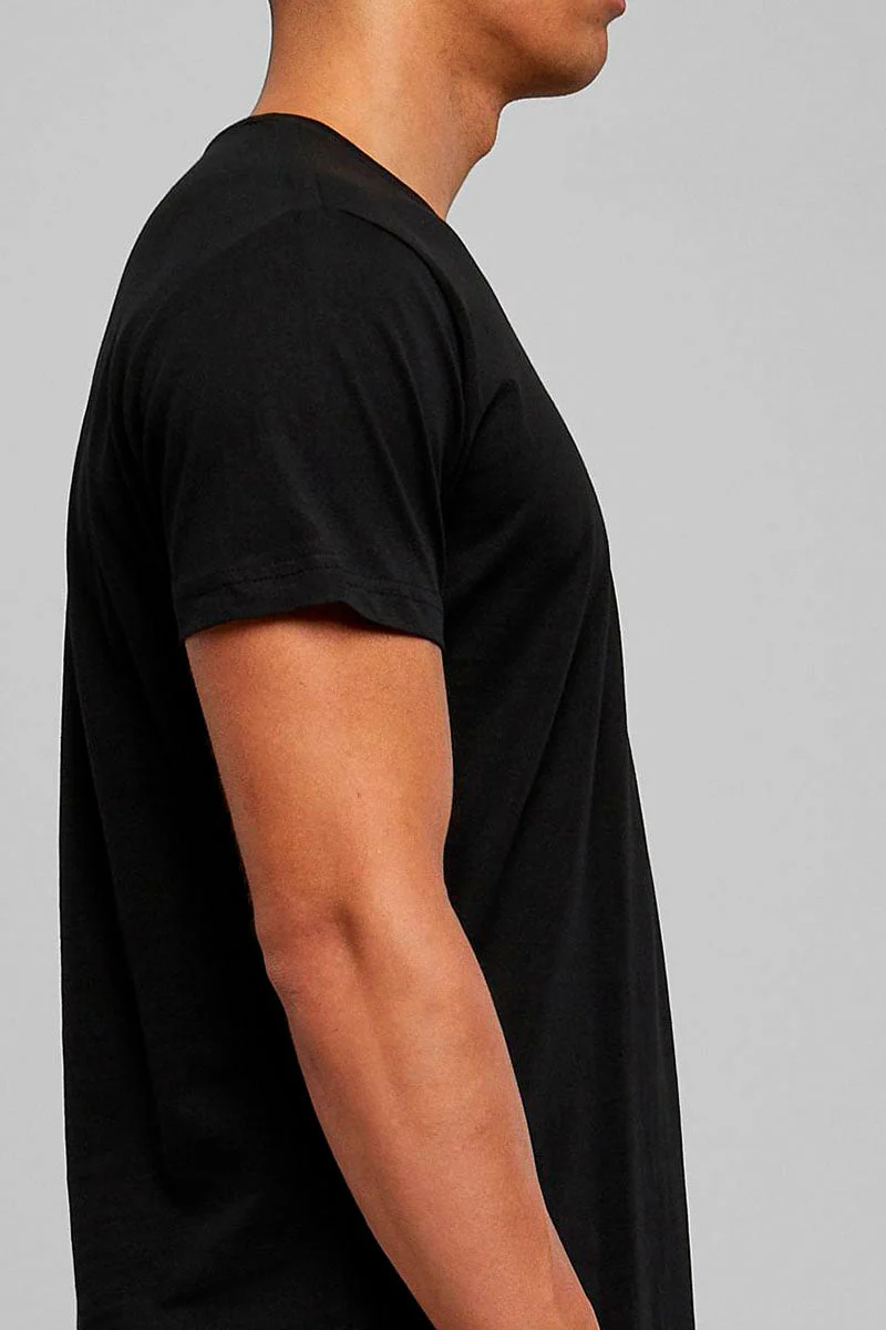 URBAN CLASSICS Shaped Long Tee Black - Image 3